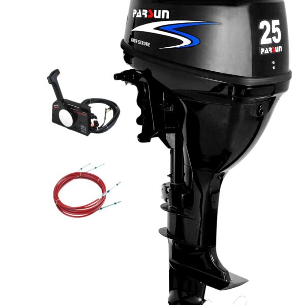 PARSUN 25HP LONG-NECKED OUTBOARD WITH MIXER - MANUAL. - TILT